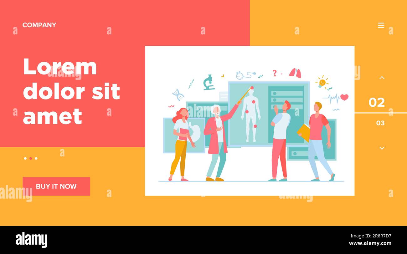 Senior professor lecturing students group in classroom Stock Vector