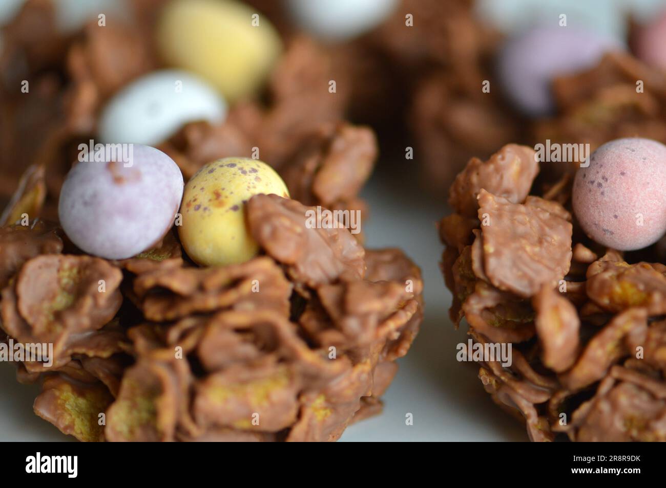 Chocolate Cornflake cakes bake it happen Stock Photo Alamy