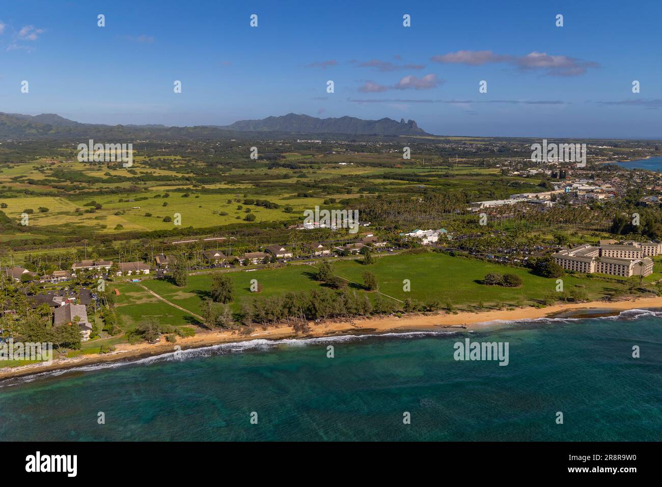 Waipouli Beach, Coconut Beach Plantation, Kauai, Hawaii Stock Photo