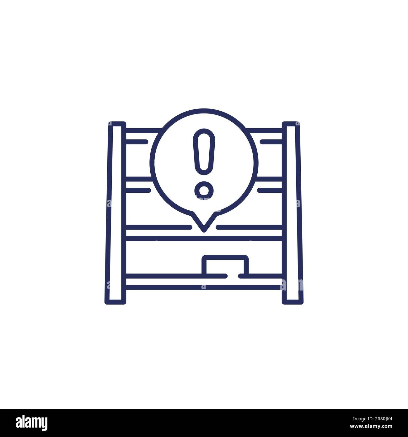 empty inventory, supply shortage line icon Stock Vector