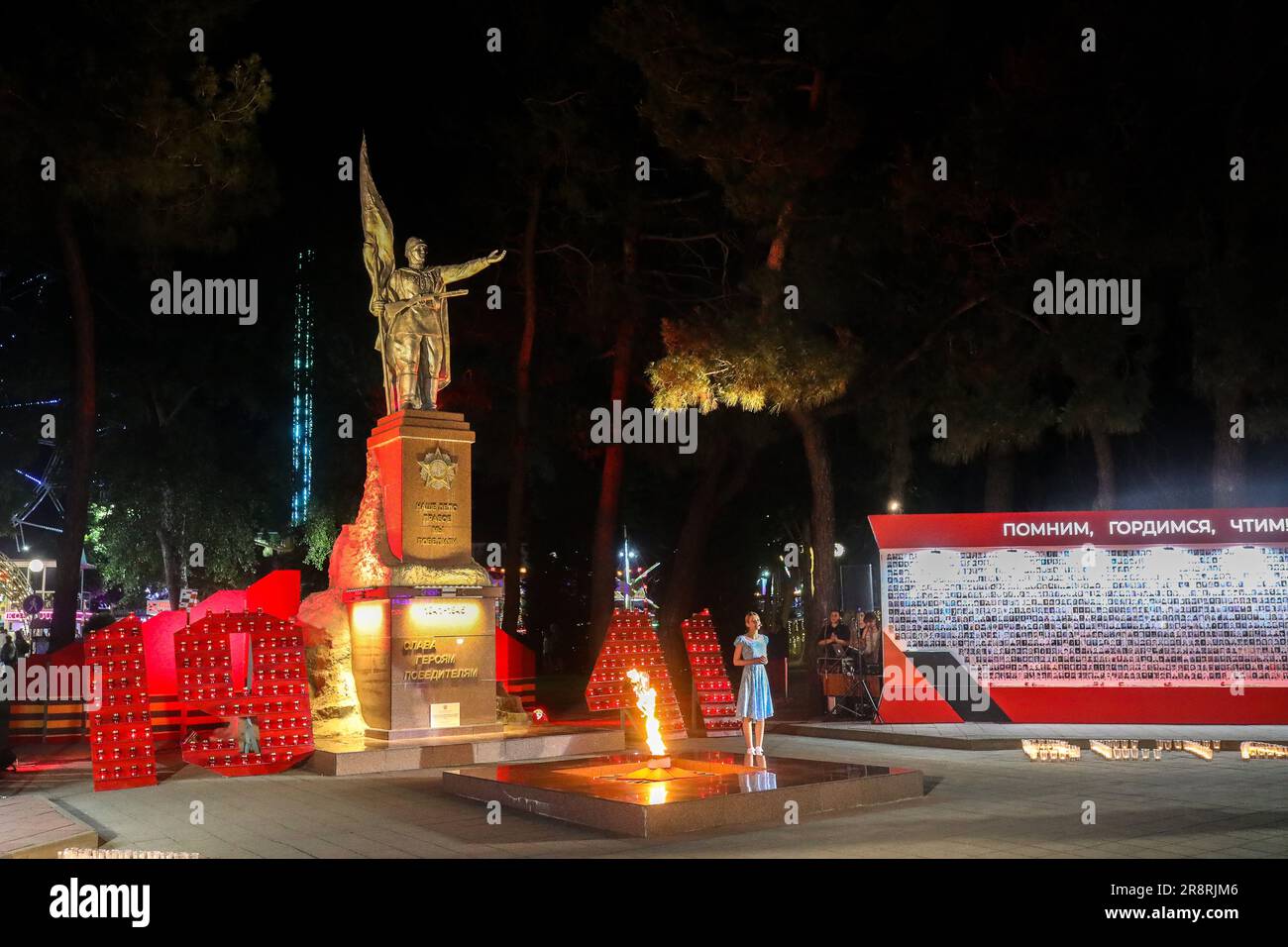 Gelendjik, Russia. 21st June, 2023. The action "Candle of Memory