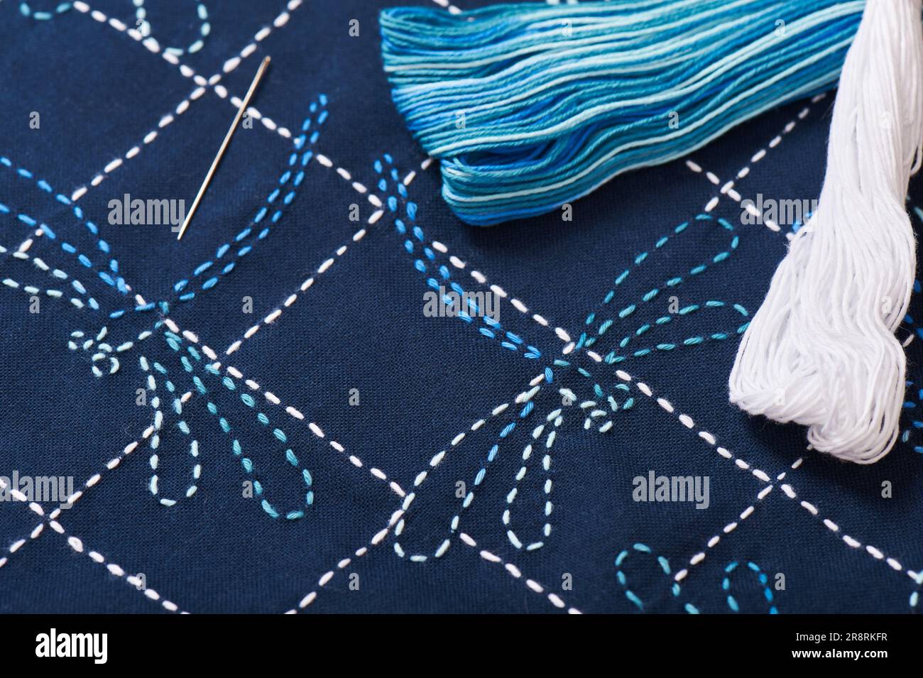 The traditional technique of Japanese embroidery is sashiko