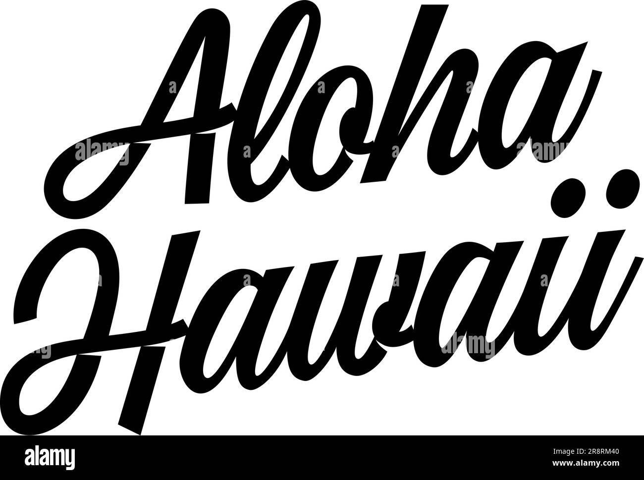 Aloha Hawaii travel poster template Stock Vector