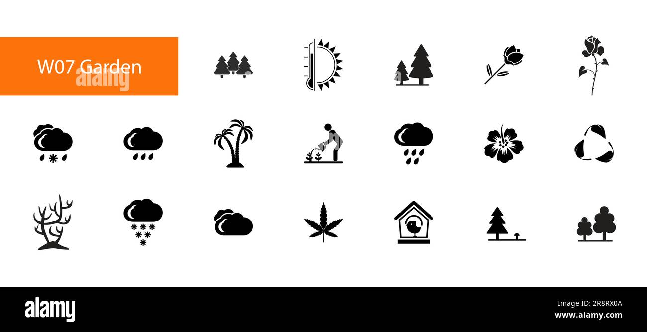 Garden icon set Stock Vector Image & Art - Alamy