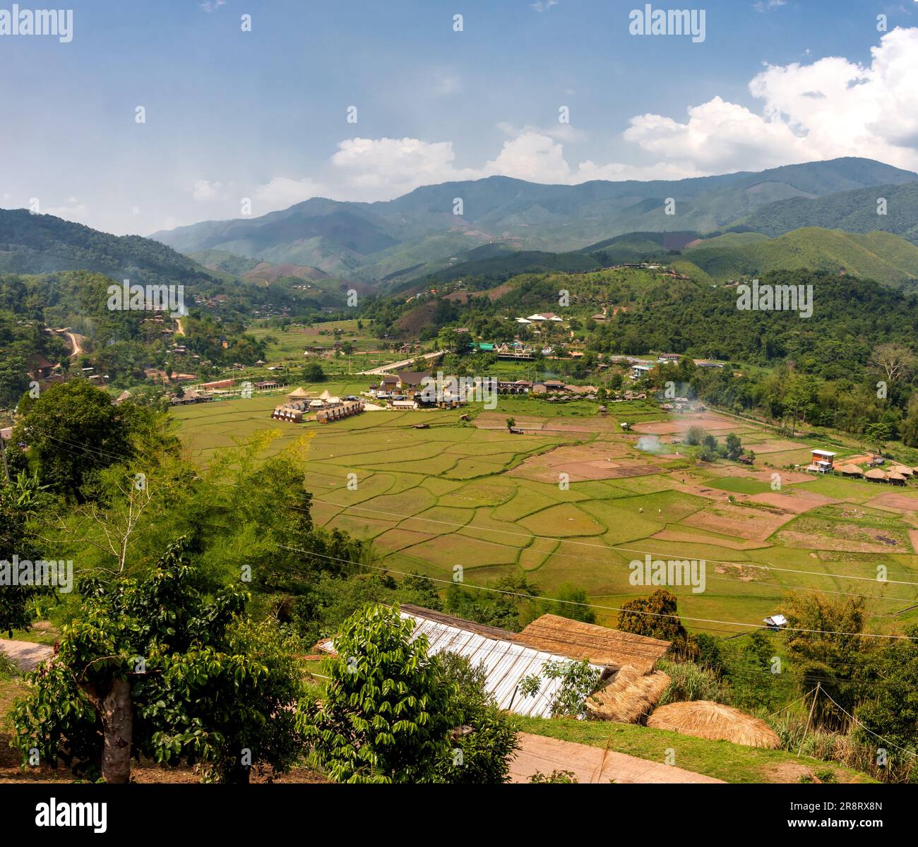 Rice fields in small village hi-res stock photography and images - Alamy