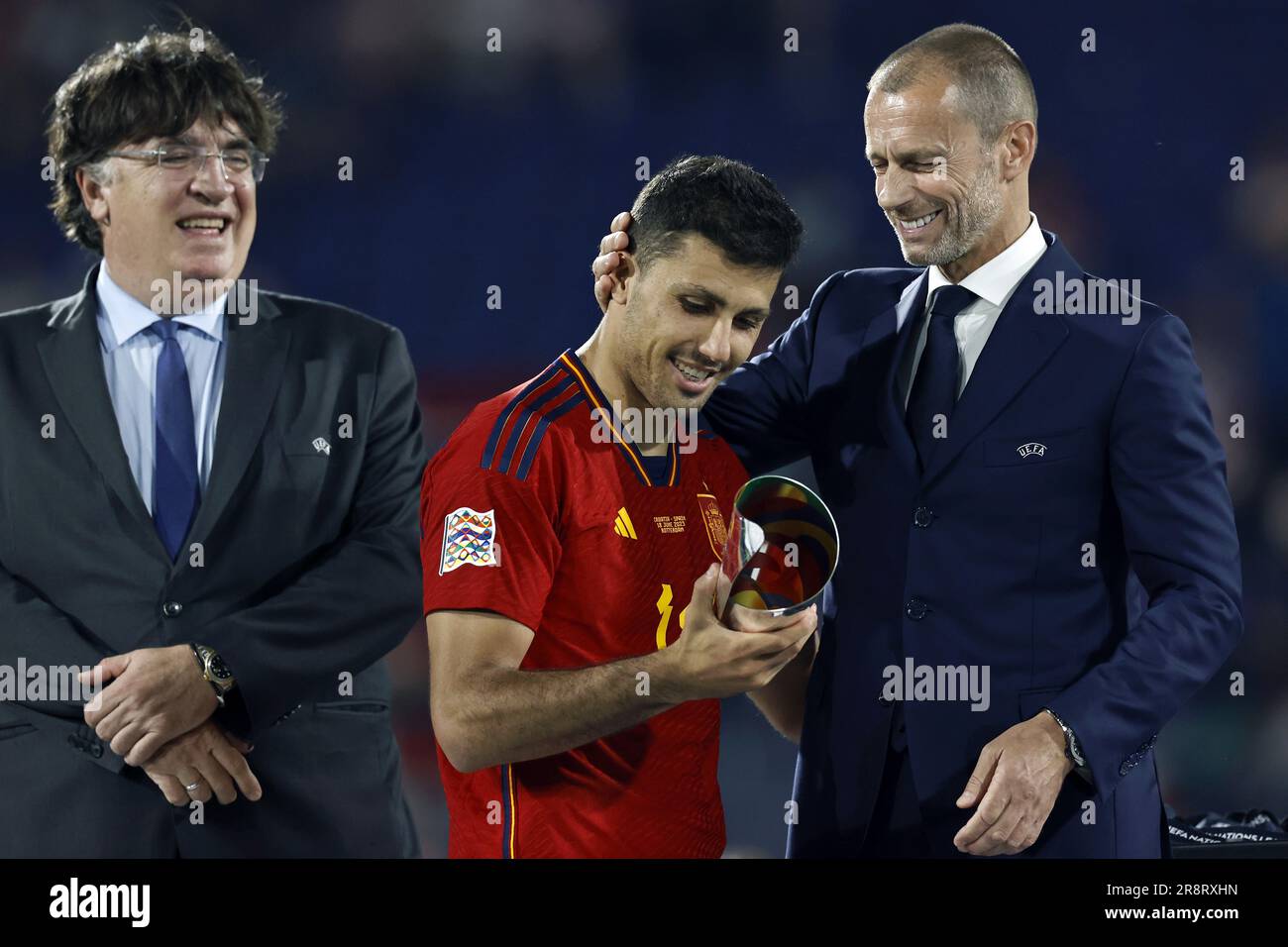 ROTTERDAM - (LR) UEFA General secretary Theodore Theodoridis, Rodrigo ...