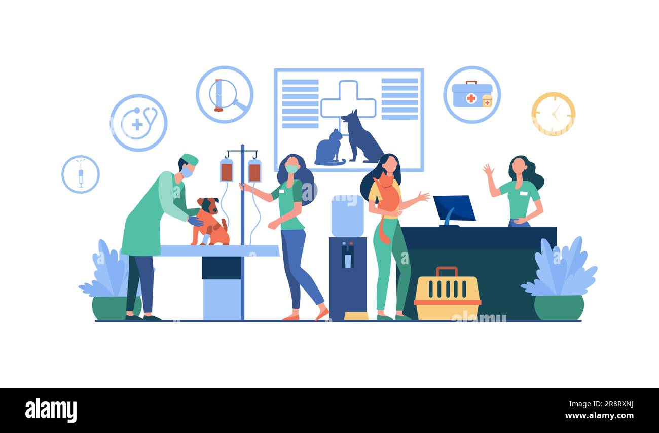 Cats office Stock Vector Images - Alamy