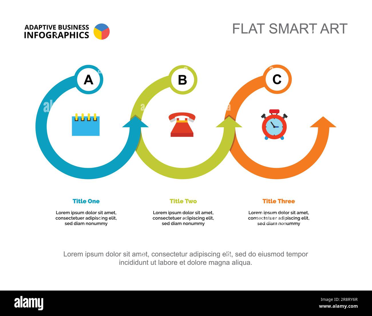 Three Points Strategy Slide Template Stock Vector Image & Art Alamy