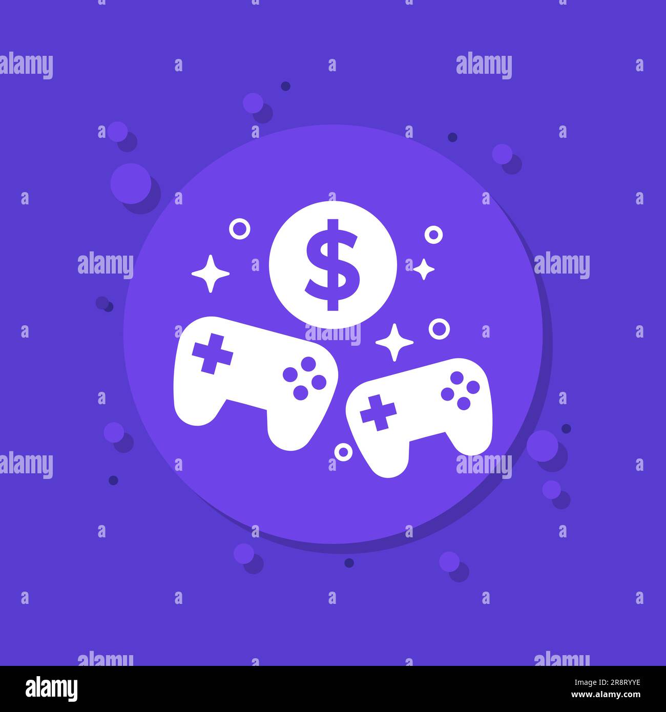 money for games icon with gamepads, vector Stock Vector Image & Art - Alamy