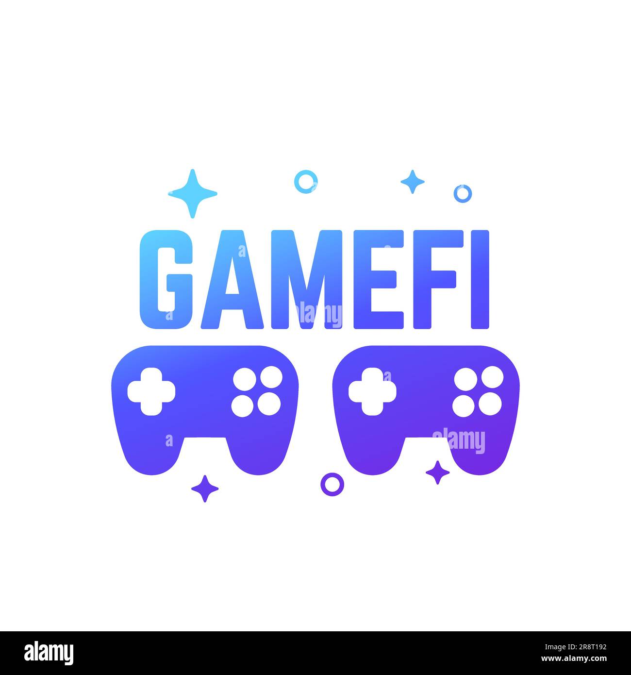 GameFi icon, blockchain games vector Stock Vector
