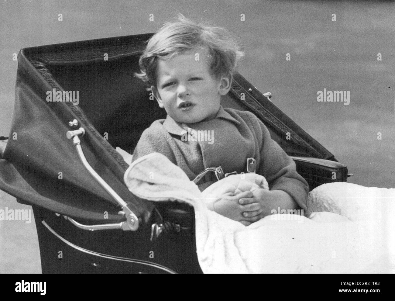 Prince Edward's Outing in Belgrave Square London - Prince Edward, son of the Duke and Duchess of Kent, out in Belgrave Square, this morning. May 21, 1938. (Photo by Sport & General Press Agency, Limited). Stock Photo