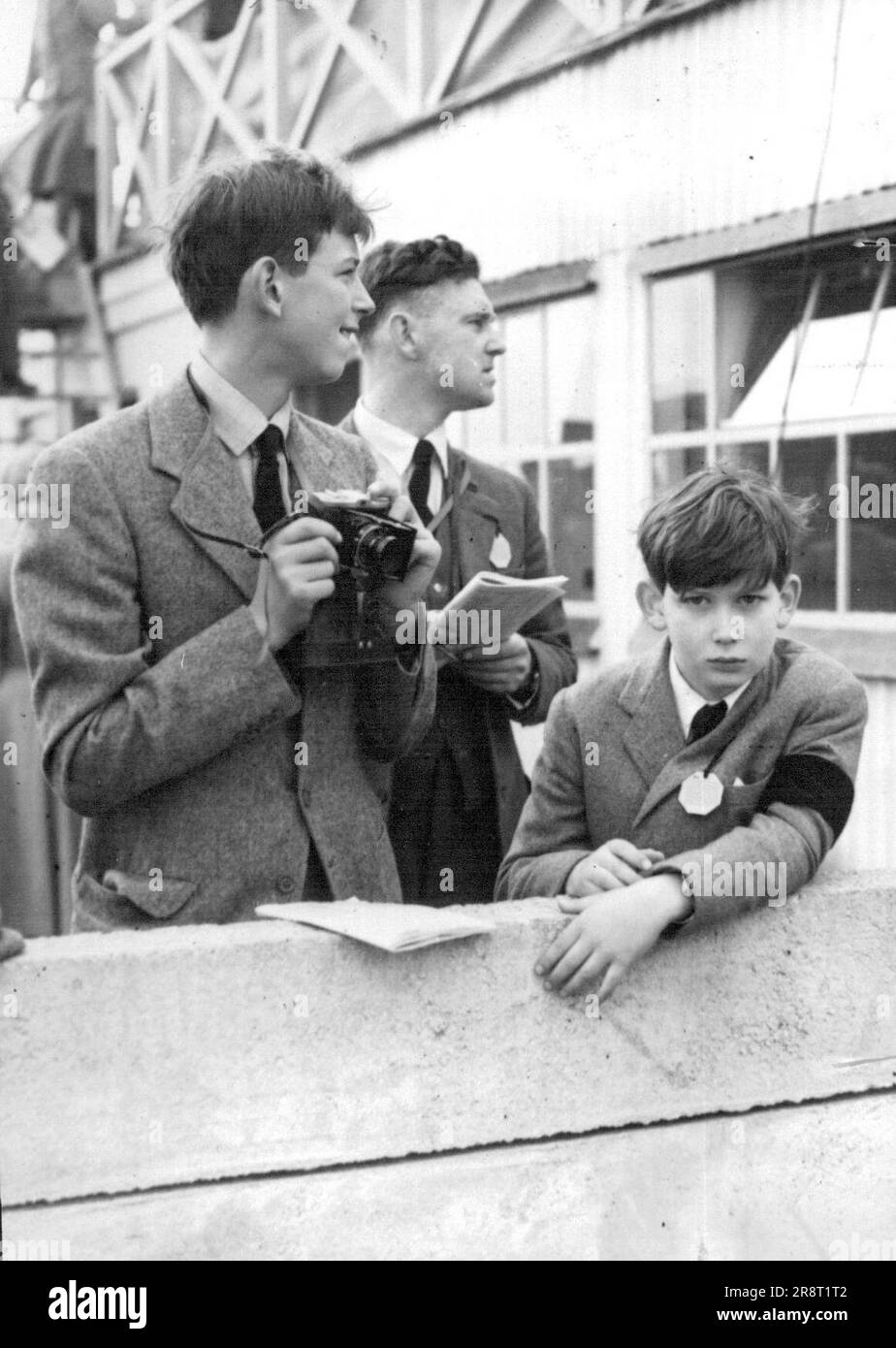 Royal Motor Racing Enthustasts H.R.H. The Duke of Kent (left) with