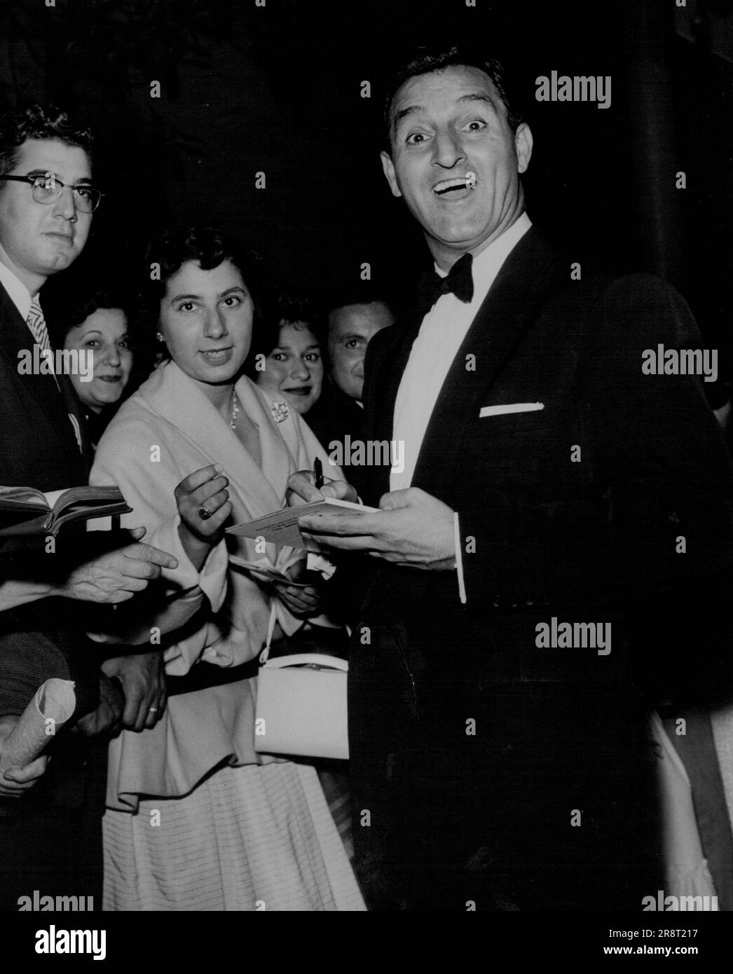 Danny Thomas & Daughter. June 10, 1955. Stock Photo