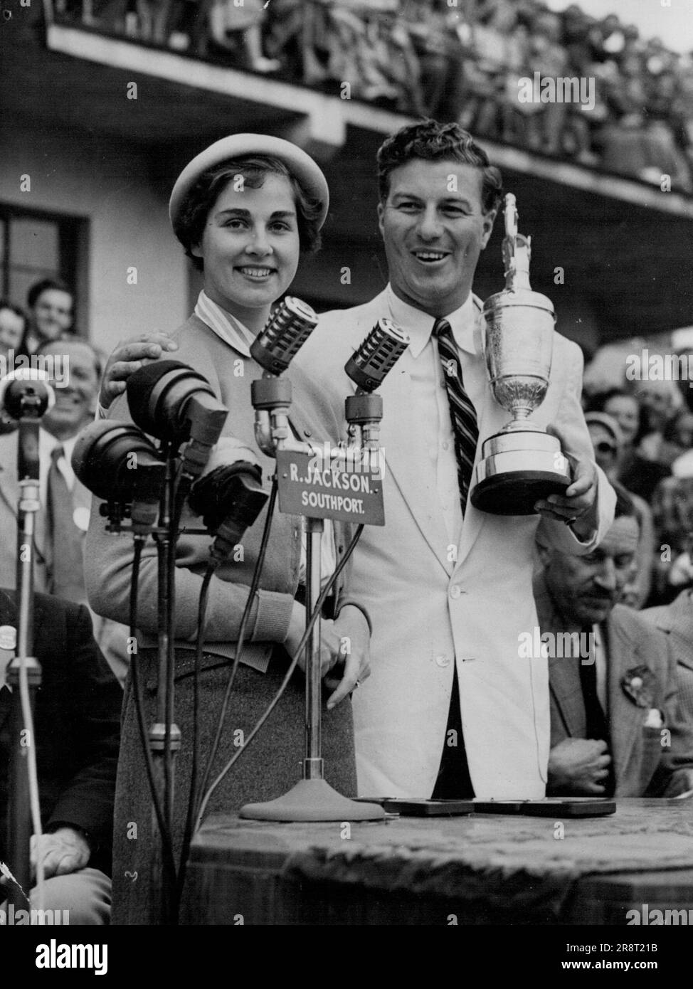 Third Time Lucky The winner, Peter Thomson with his wife, Lois, after he had been presented