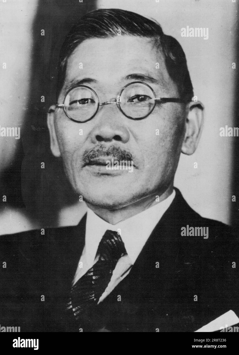 New Japanese Foreign Minister -- Shigenori Togo, (above), Foreign Minister in the new cabinet headed by general Eiki Tojo, was former ambassador to Russia, and before that ambassador to Germany. October 18, 1941. (Photo by ACME). Stock Photo
