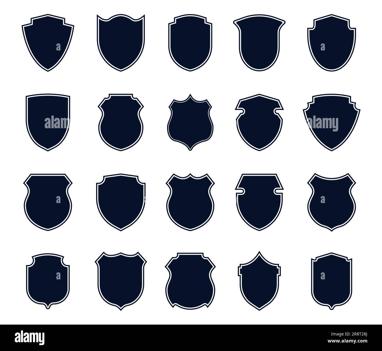 Police badges set Stock Vector