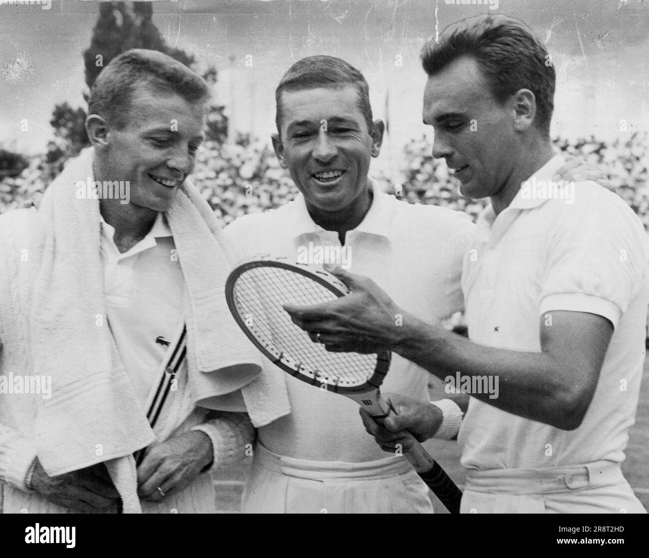 Talbert Sides Trabert (left) attributes most of his skill to Billy Talbert (centre ...