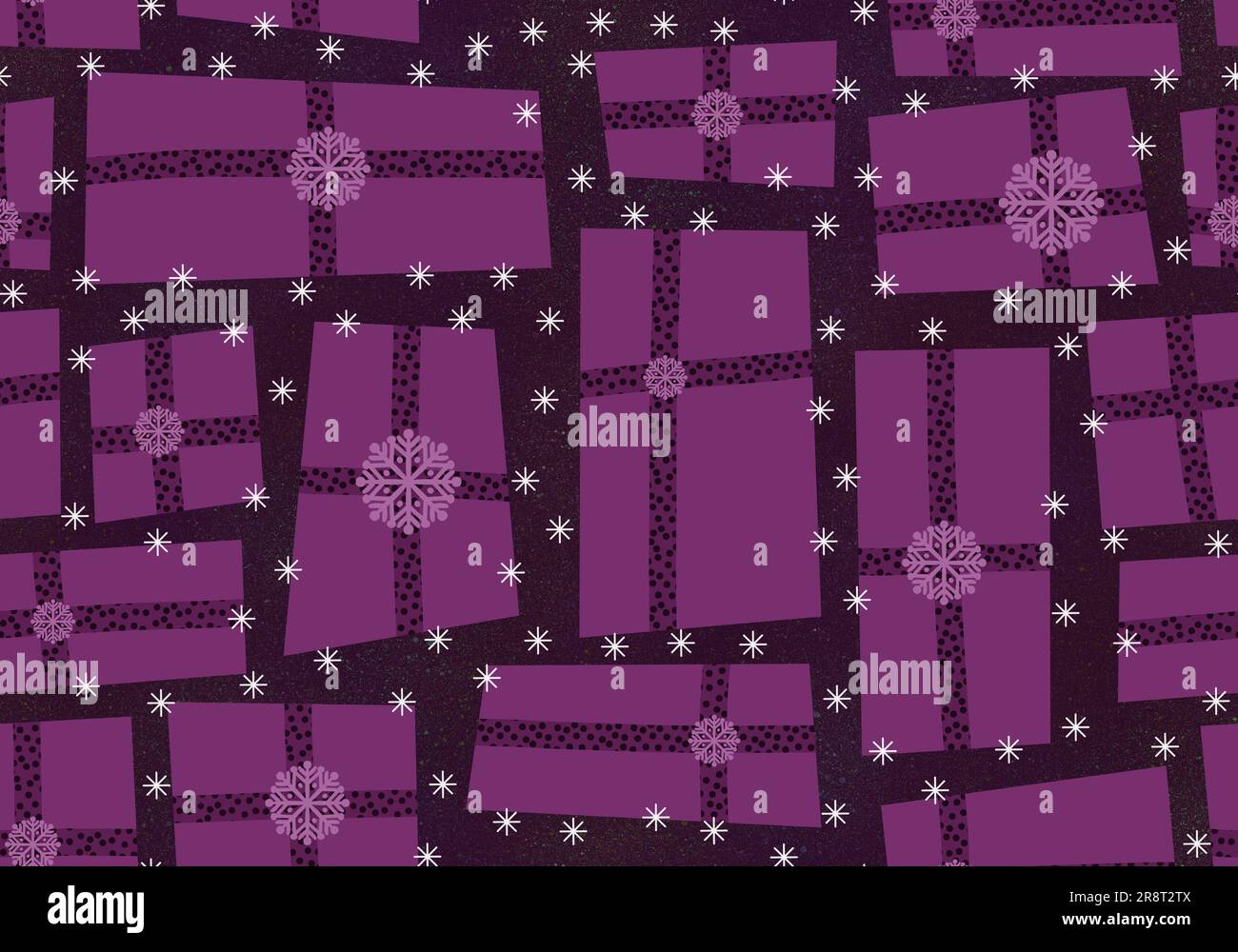 Winter presents seamless gift box pattern for Christmas fabrics and ...