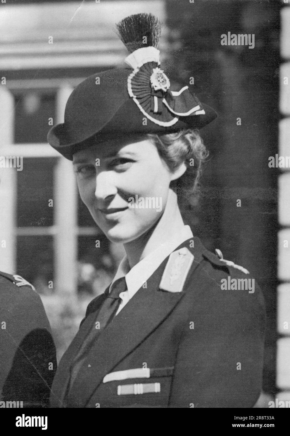 H.R.H. The Duchess of Kent Inspects A New St. John Training Centre at Dingley Hall, Market Harborough -- The Duchess of Kent wearing the uniform of Lady superintendent-in-Chief of the Nursing Division of the St. John Ambulance within the Priory of Wales. April 06, 1940. (Photo by Sports & General Press Agency Limited). Stock Photo