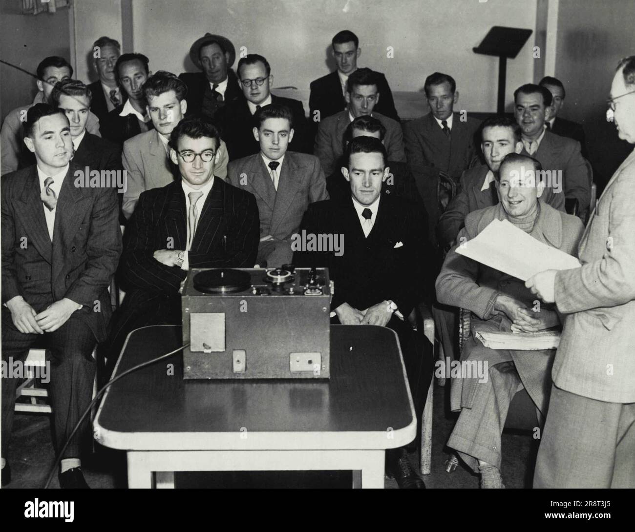 Some of the men who applied for jobs as temporary mail sorters