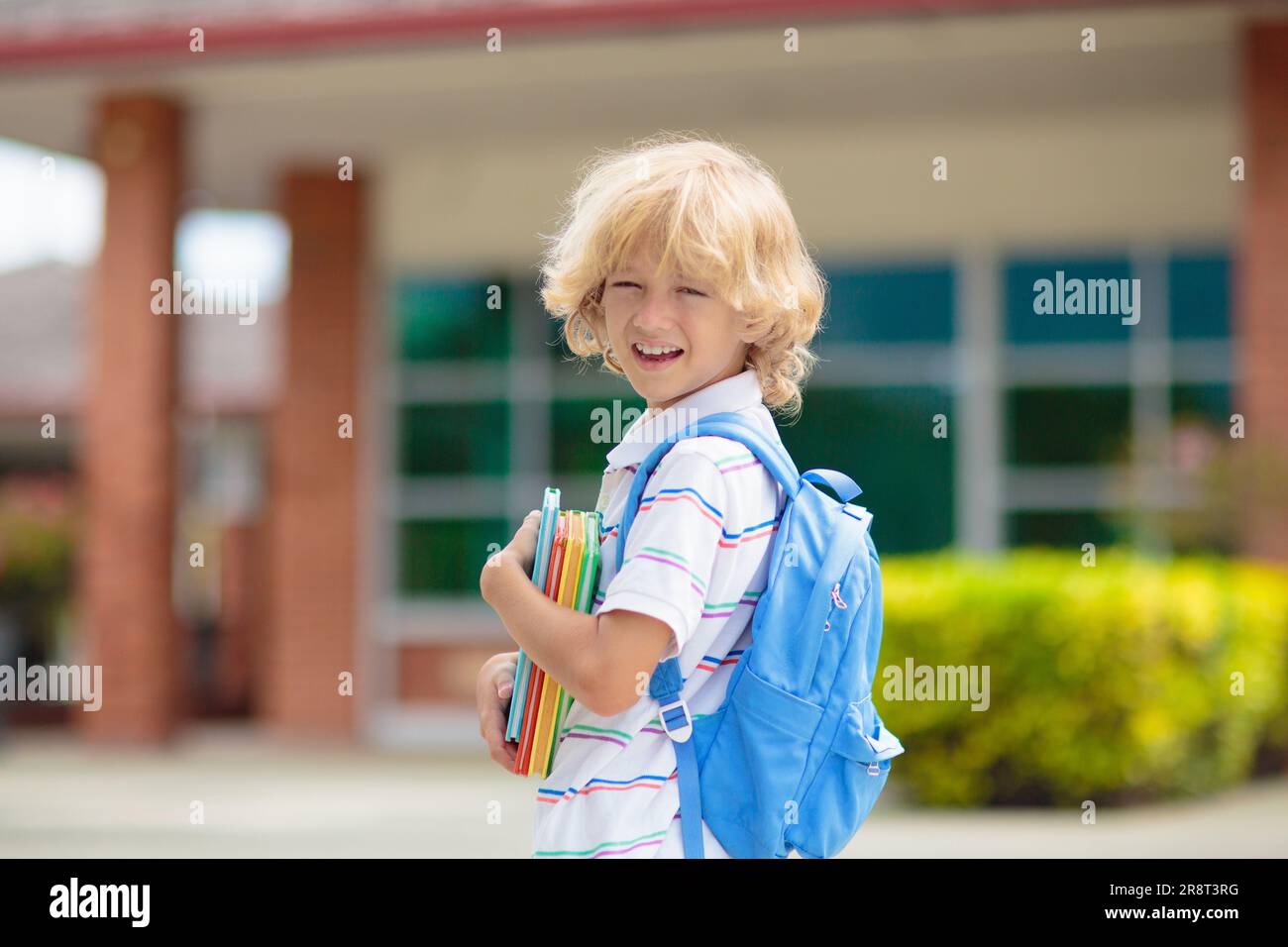 Children go back to school. Start of new school year after summer