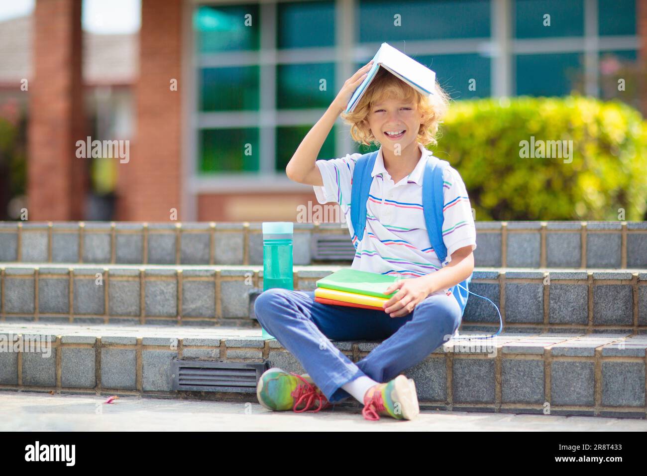 Children go back to school. Start of new school year after summer ...