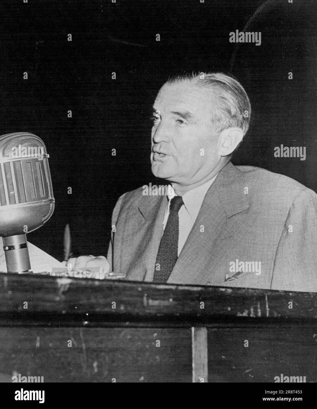 Stuart Symington - America's Chairman of the National Security Resources Board. March 06, 1951. (Photo by Camera Press). Stock Photo