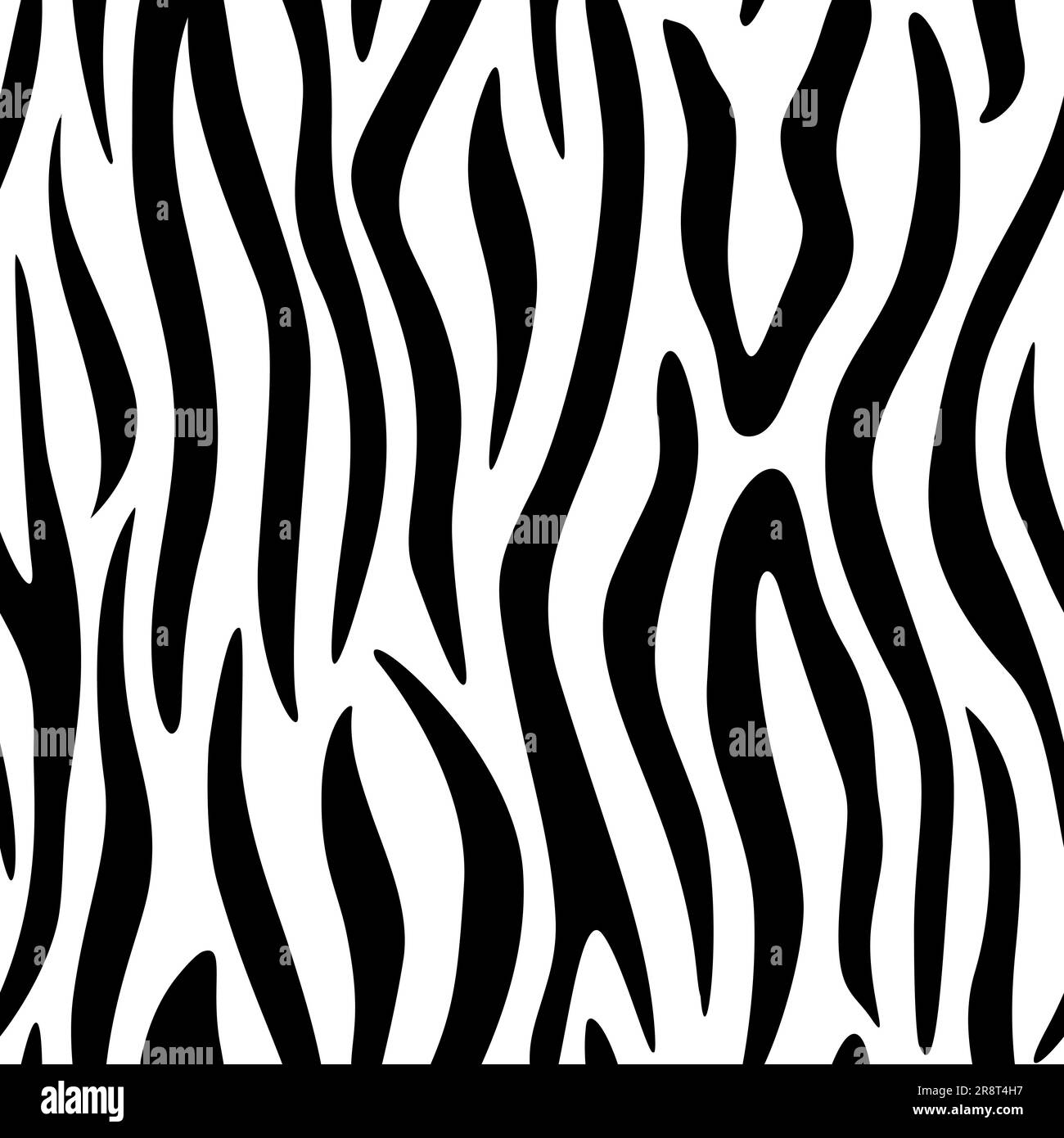Zebra or tiger texture. Seamless vector pattern Stock Photo - Alamy