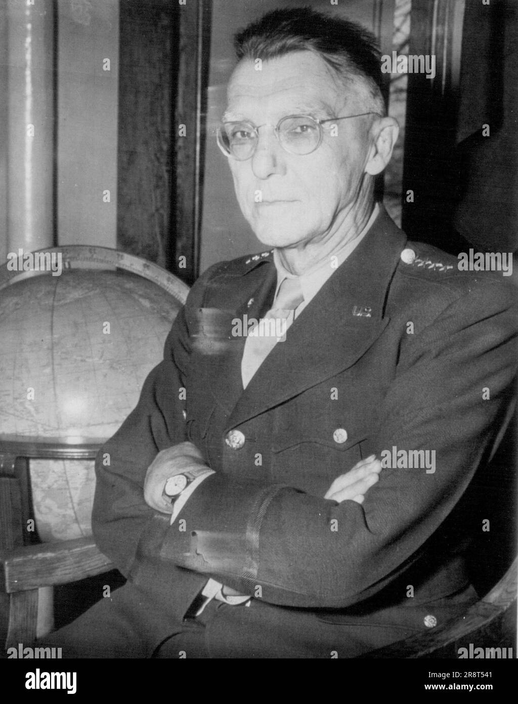 Stilwell Predicts Long War General Joseph W. Stilwell keeps his arms