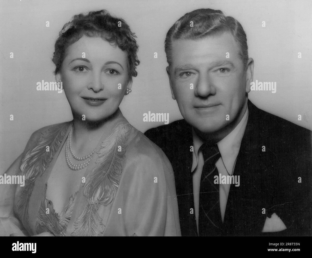 Sophia Stewart and Ellis Irving. November 25, 1954. Stock Photo