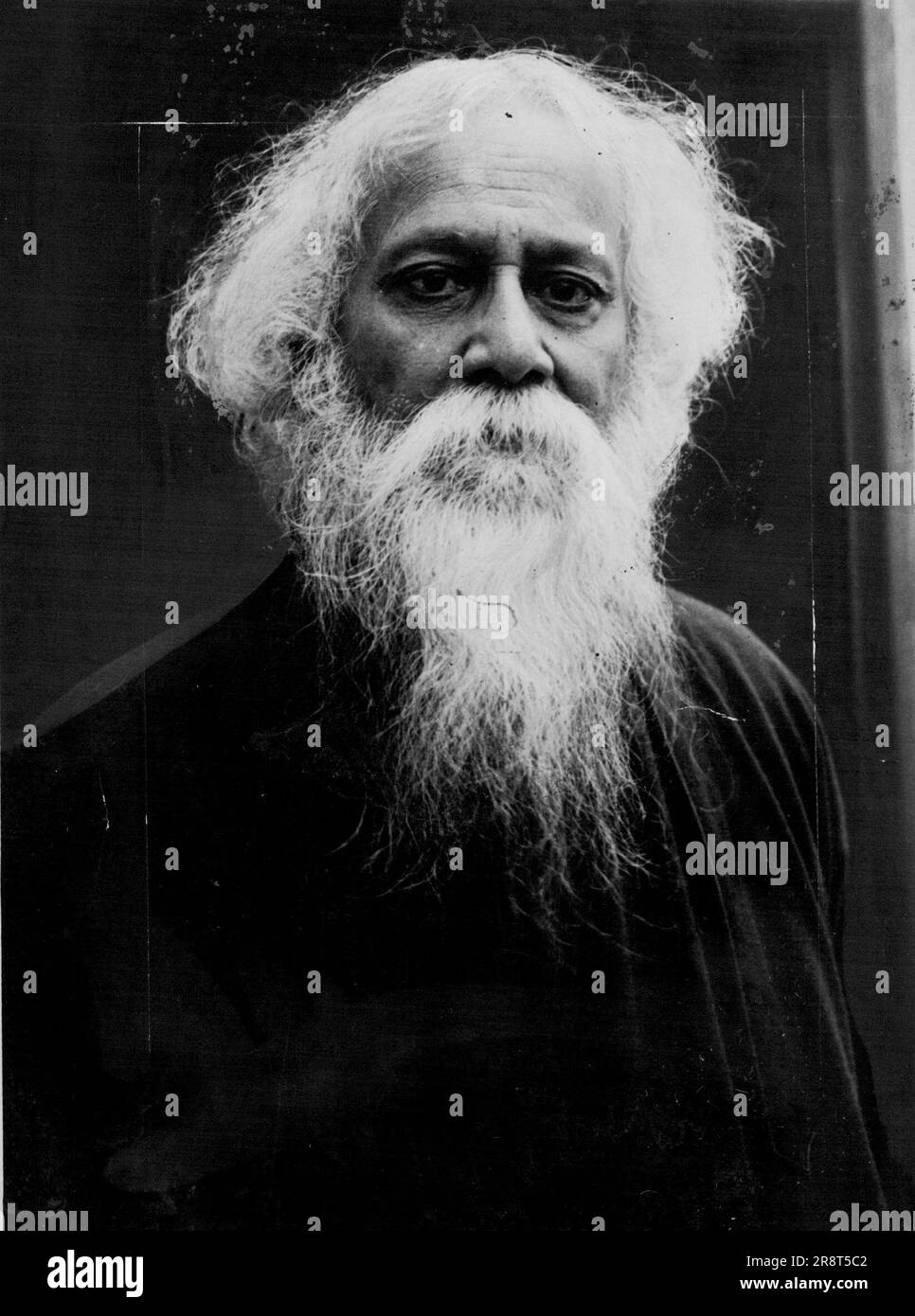 Rabindranath Tagore - India's National Poet 1930 - Author. November 1, 1930. Stock Photo