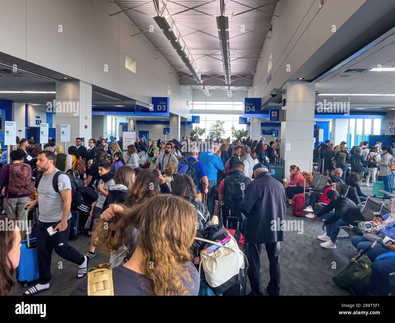 Gates at Detroit Airport DETROIT, UNITED STATES JUNE 13, 2023 Stock