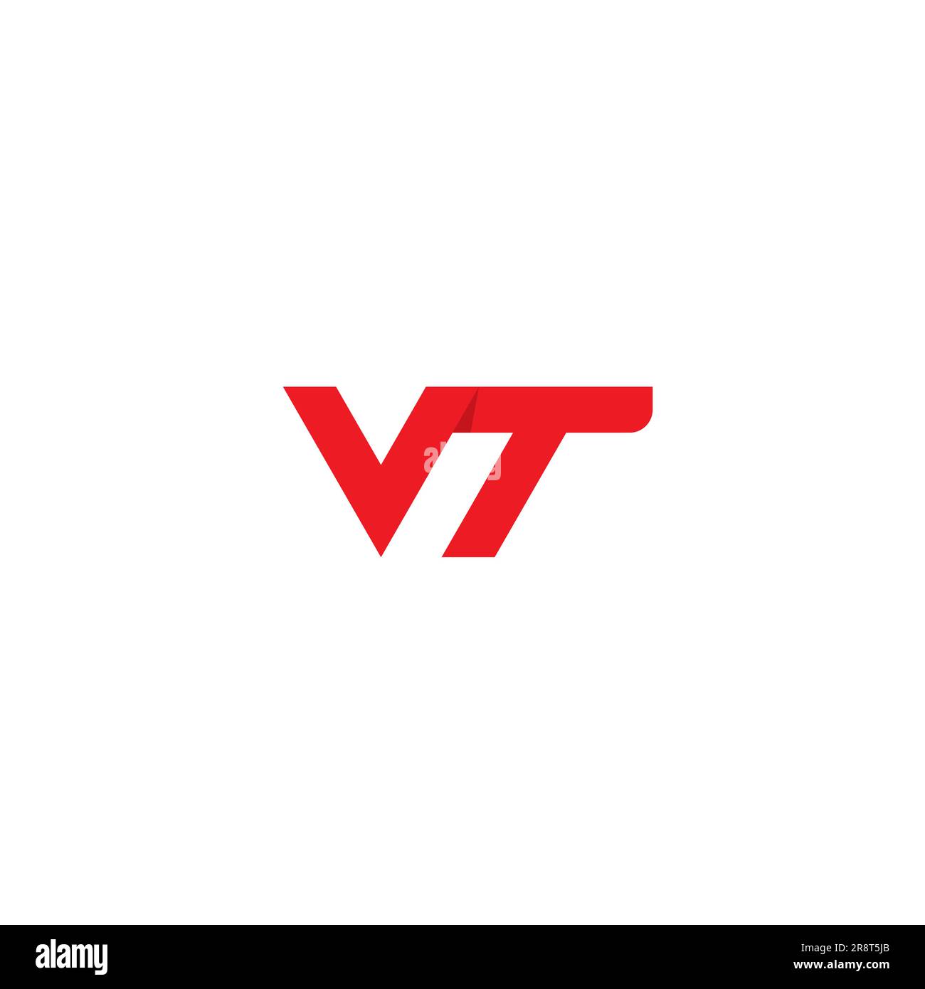 VT Logo Concept. Letter VT Logo Design Stock Vector