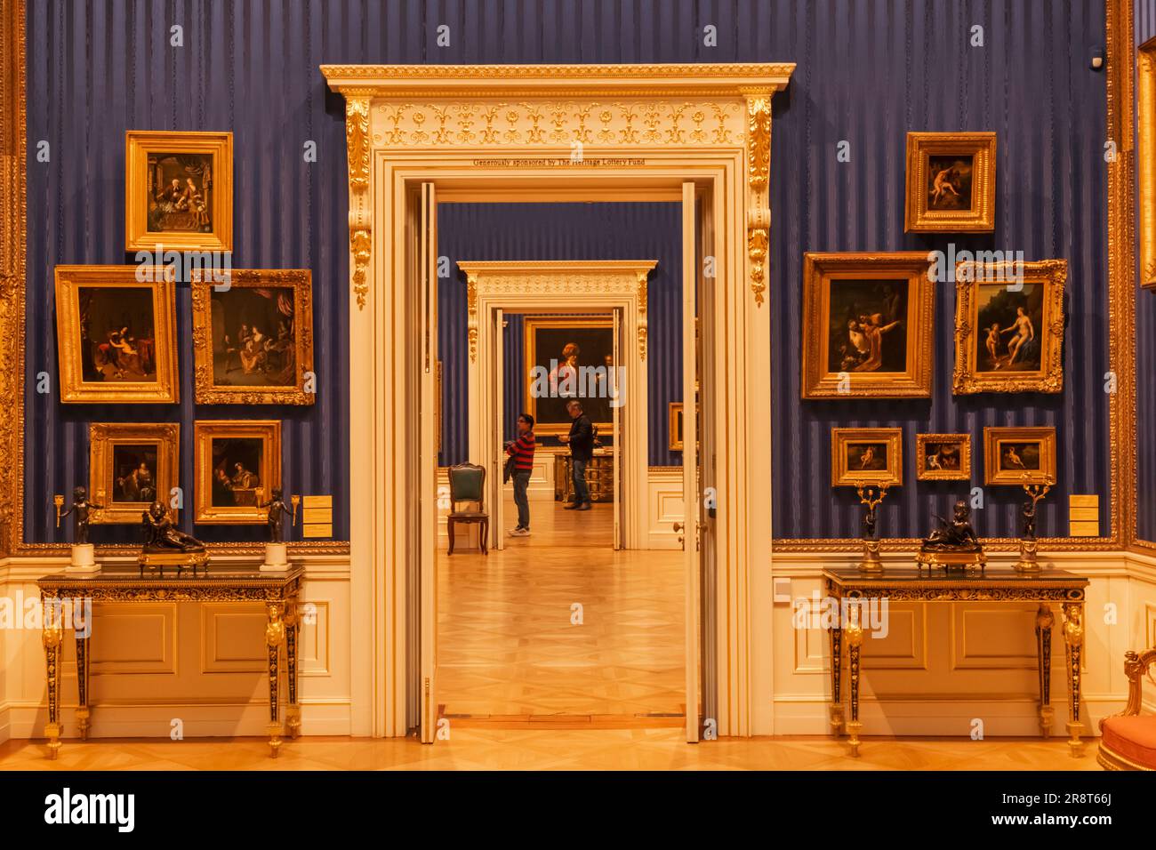 England, London, Heartford House, The Wallace Collection Museum, Interior View of The Great Gallery Stock Photo