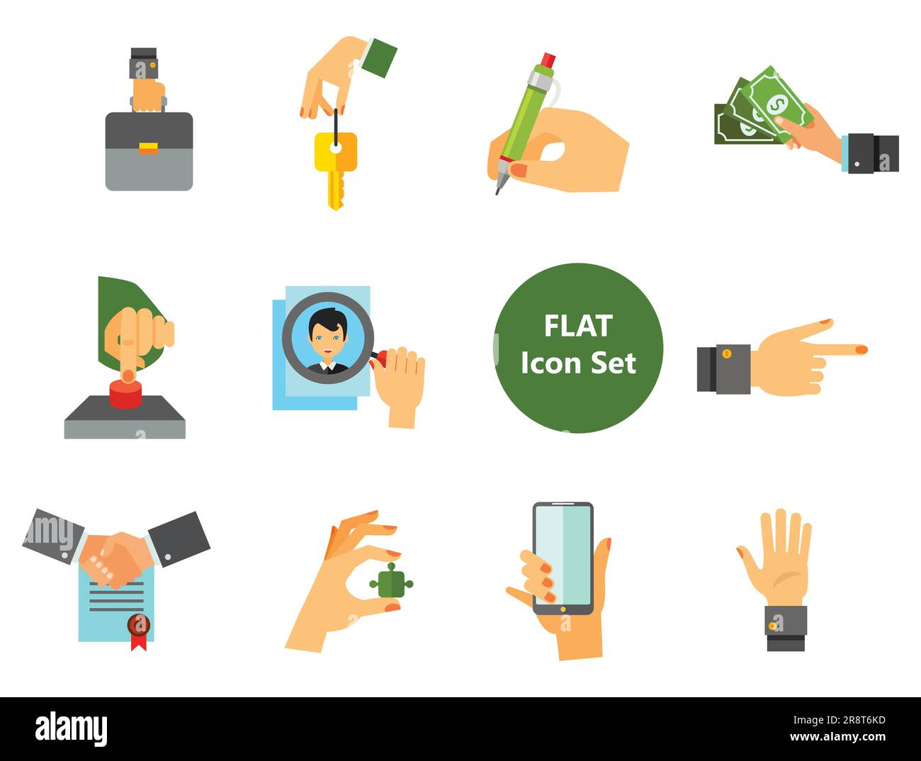 Business Hands Icon Set Stock Vector Image & Art - Alamy