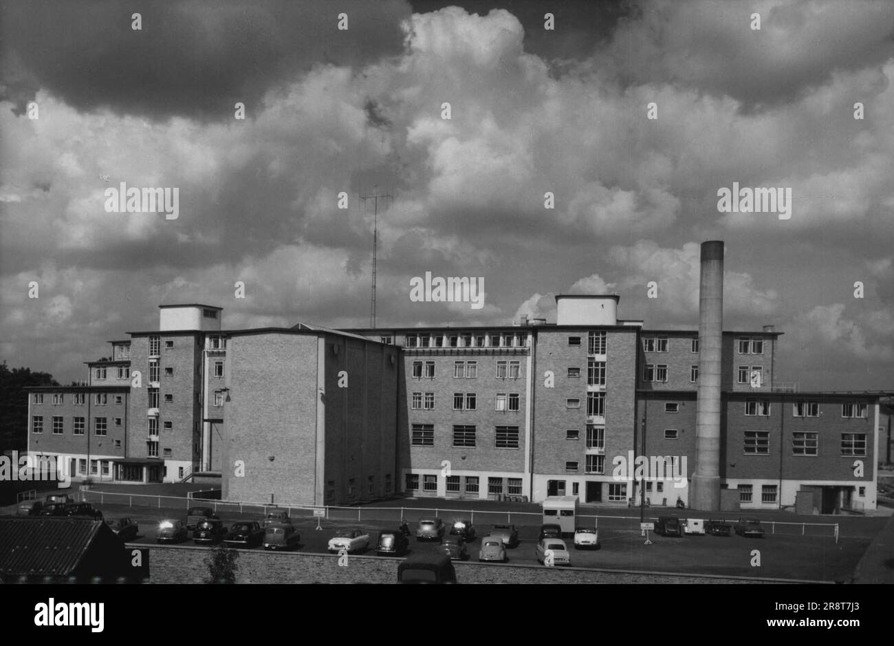 BBC Television Centre -- South View of Scenery Block - projection, left ...