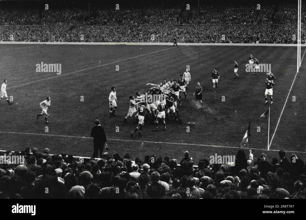 Photo Presse Vintage Rugby Angleterre Vs France 1997 - Tirage 21x15 Cm - Farabola