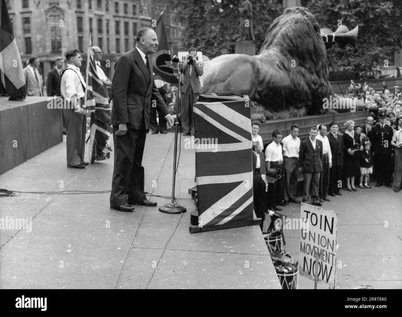 Fascist Rally In Trafalgar Square Sir Oswald Mosley Making His Speech fascist-rally-in-trafalgar-square-sir-oswald-mosley-making-his-speech