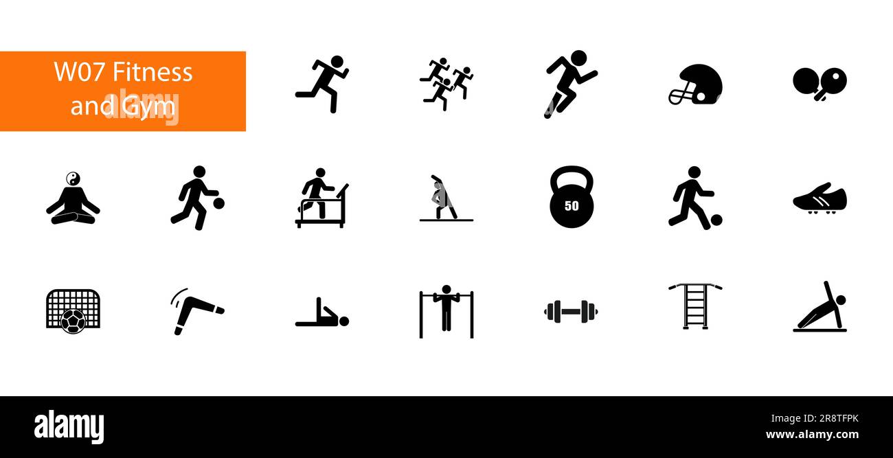 Physical activity icon set Stock Vector Image & Art - Alamy