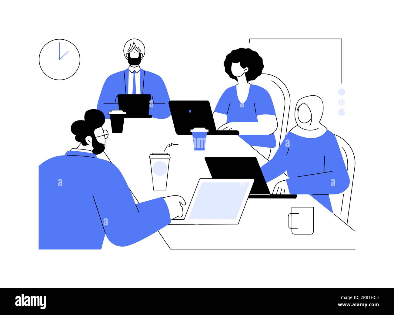 Open space office abstract concept vector illustration Stock Vector ...