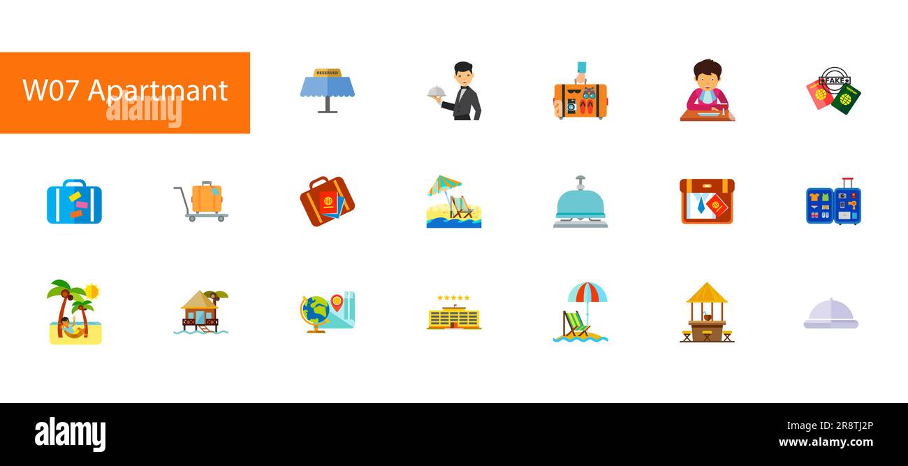 Summer vacation icon set Stock Vector Image & Art - Alamy
