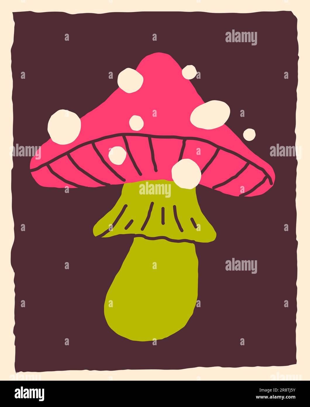 Mushroom, fly agaric vector illustration Stock Vector Image & Art - Alamy