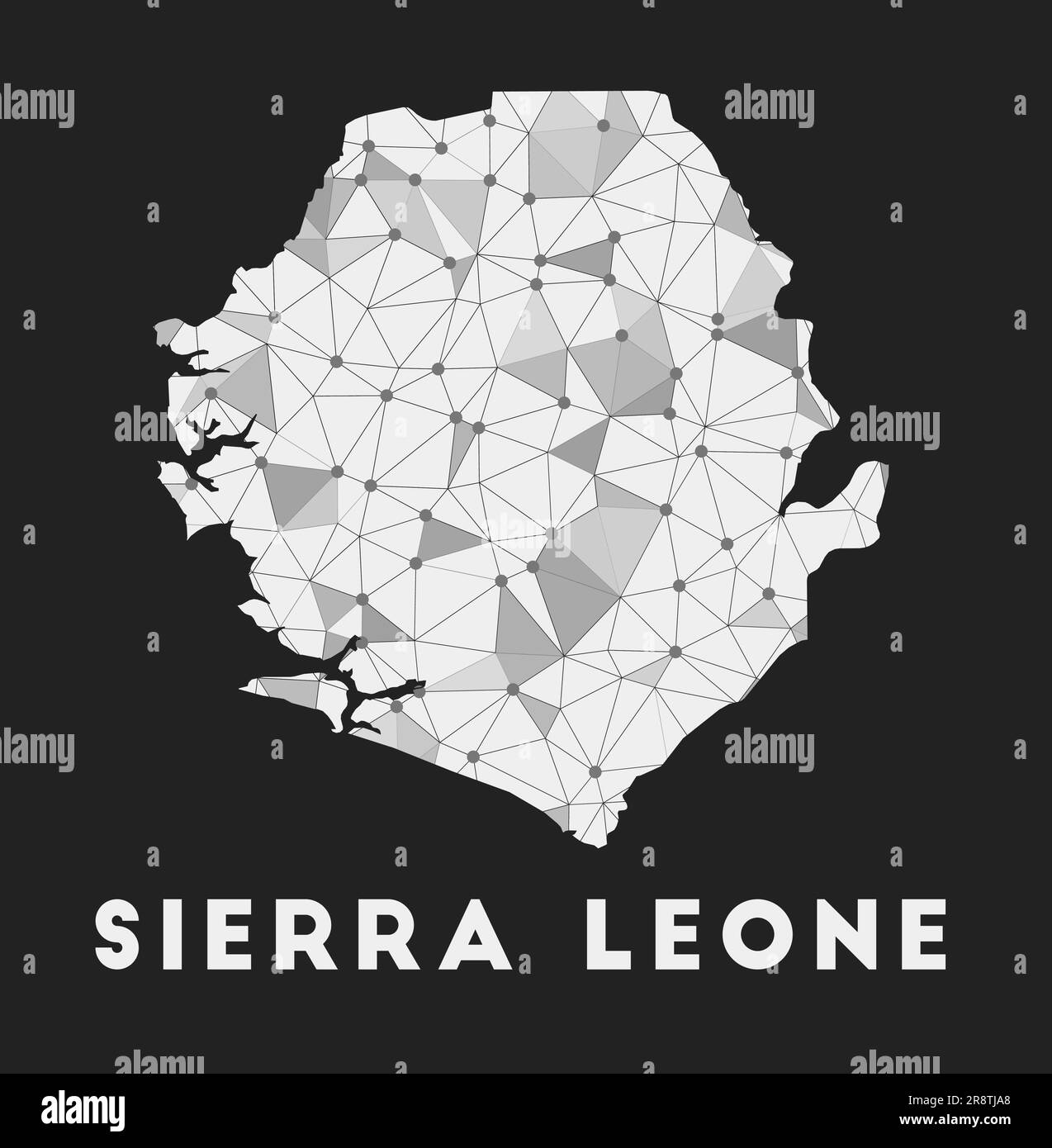 Sierra leone digital map Black and White Stock Photos & Images - Alamy