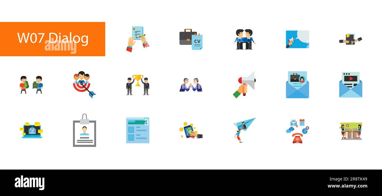 Business communication icon set Stock Vector Image & Art - Alamy