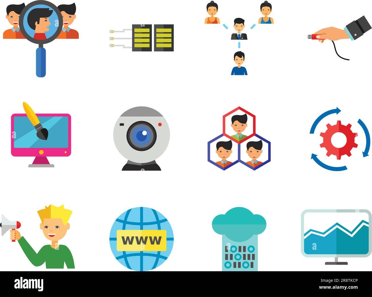 Web Icon Set Stock Vector Image & Art - Alamy