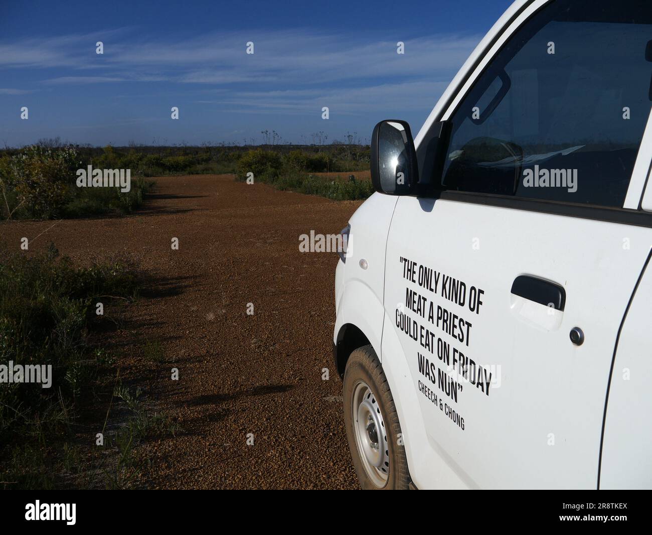 Camper in the Outback in Western Australia Stock Photo