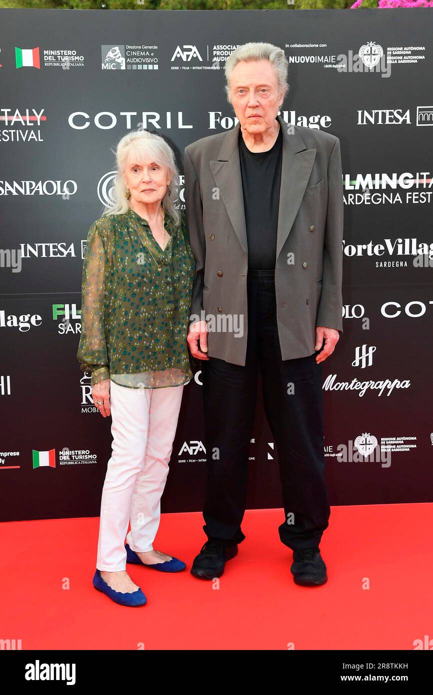 Chaff, Italy. 22nd June, 2023. Pula : Filming Italy Sardinia Festival . Red carpet prime time. Pictured : Christopher Walken and wife Credit: Independent Photo Agency/Alamy Live News Stock Photo