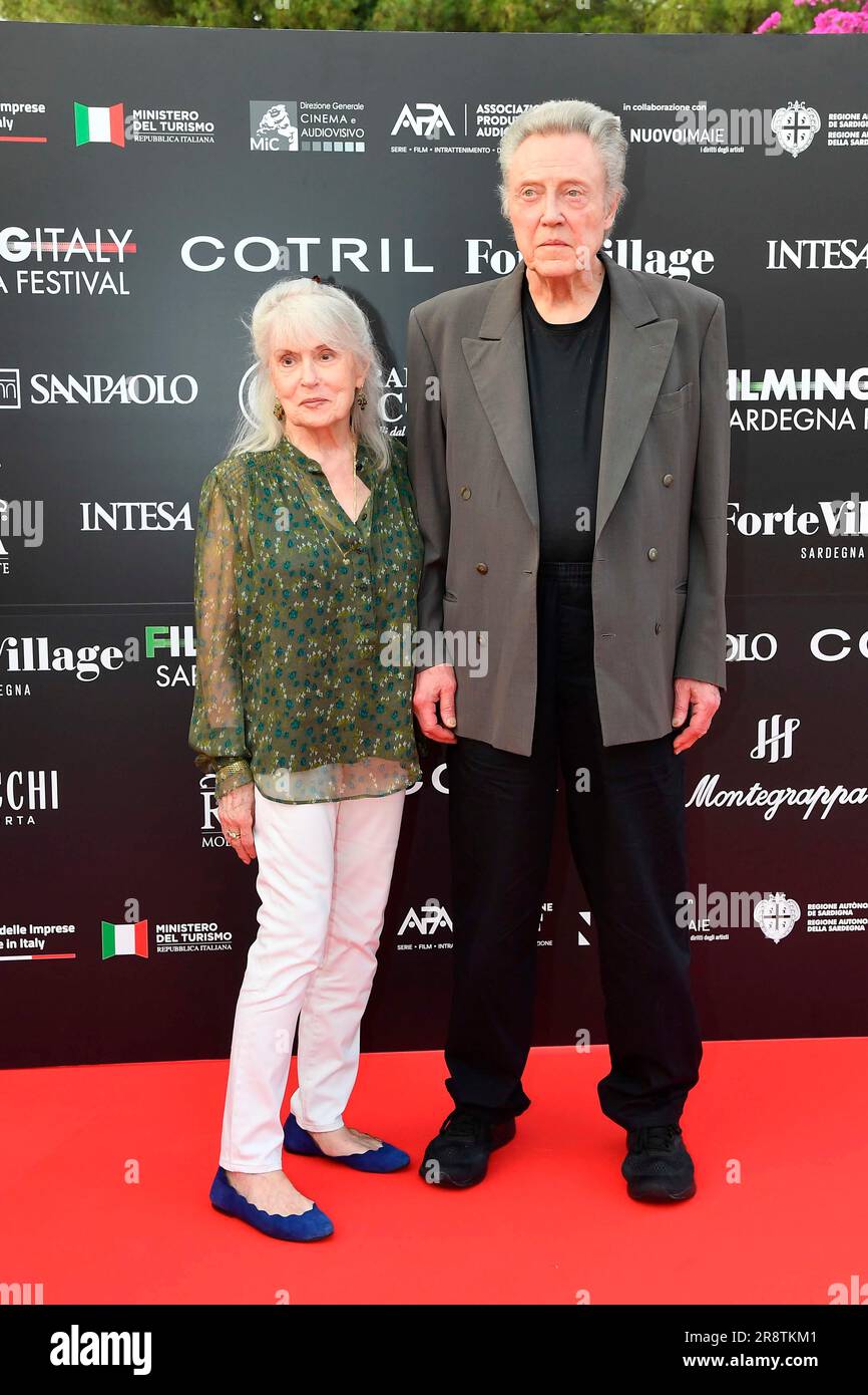 Chaff, Italy. 22nd June, 2023. Pula : Filming Italy Sardinia Festival . Red carpet prime time. Pictured : Christopher Walken and wife Credit: Independent Photo Agency/Alamy Live News Stock Photo