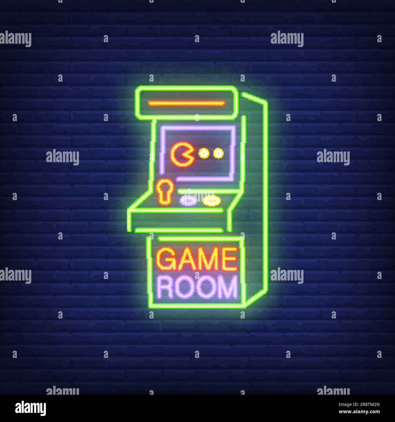 Slot Lettering Arcade machine pac Stock Vector Images - Alamy