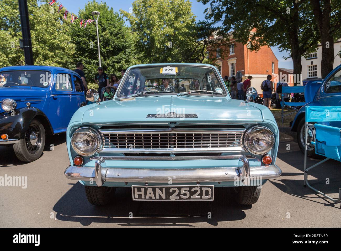 Front view a 1960's Vauxhall Viva at a Classic and Vintage car show. Stock Photo
